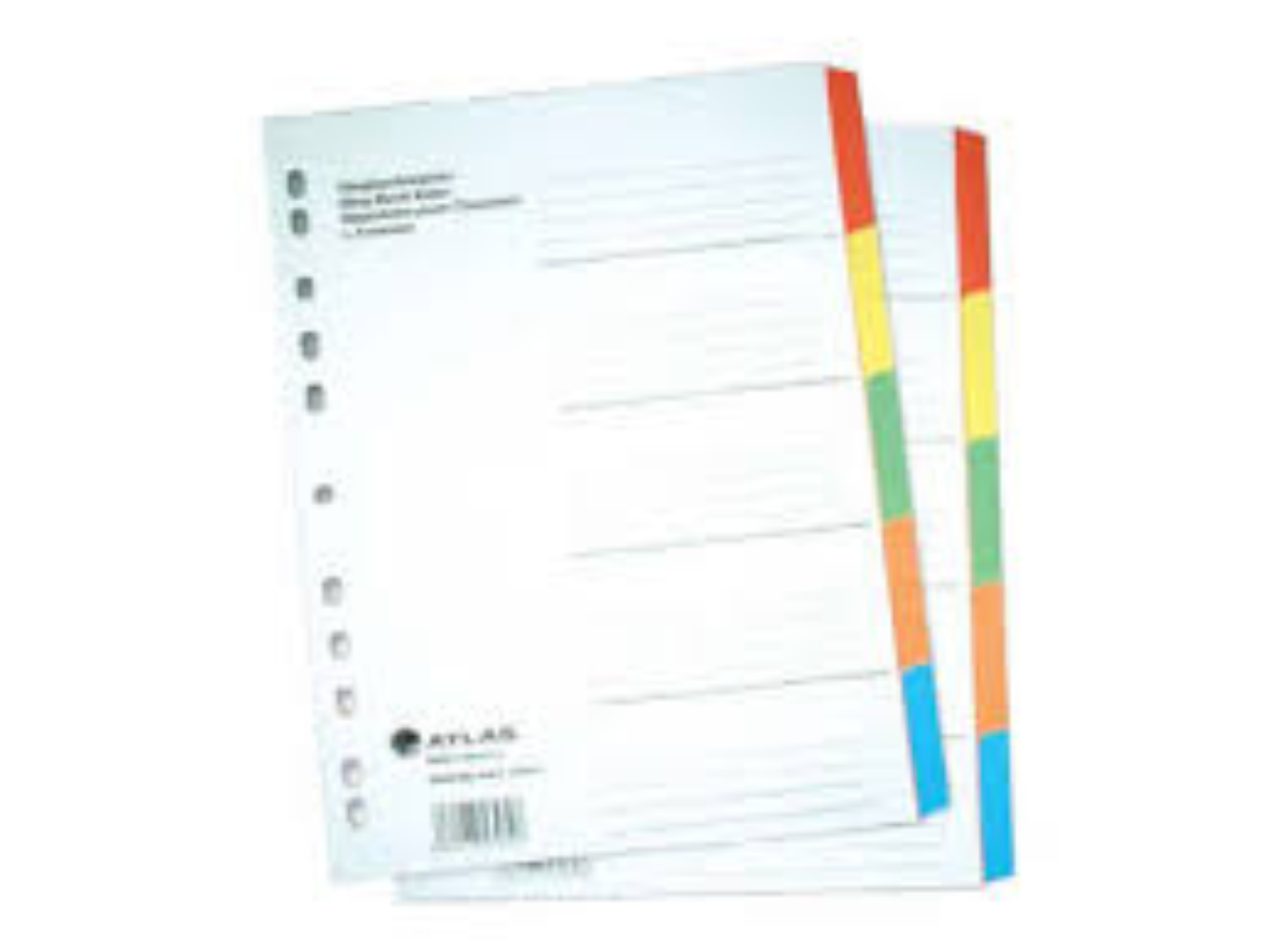 Atlas Manila Divider A4 5 part Bx=50 AS-F27405